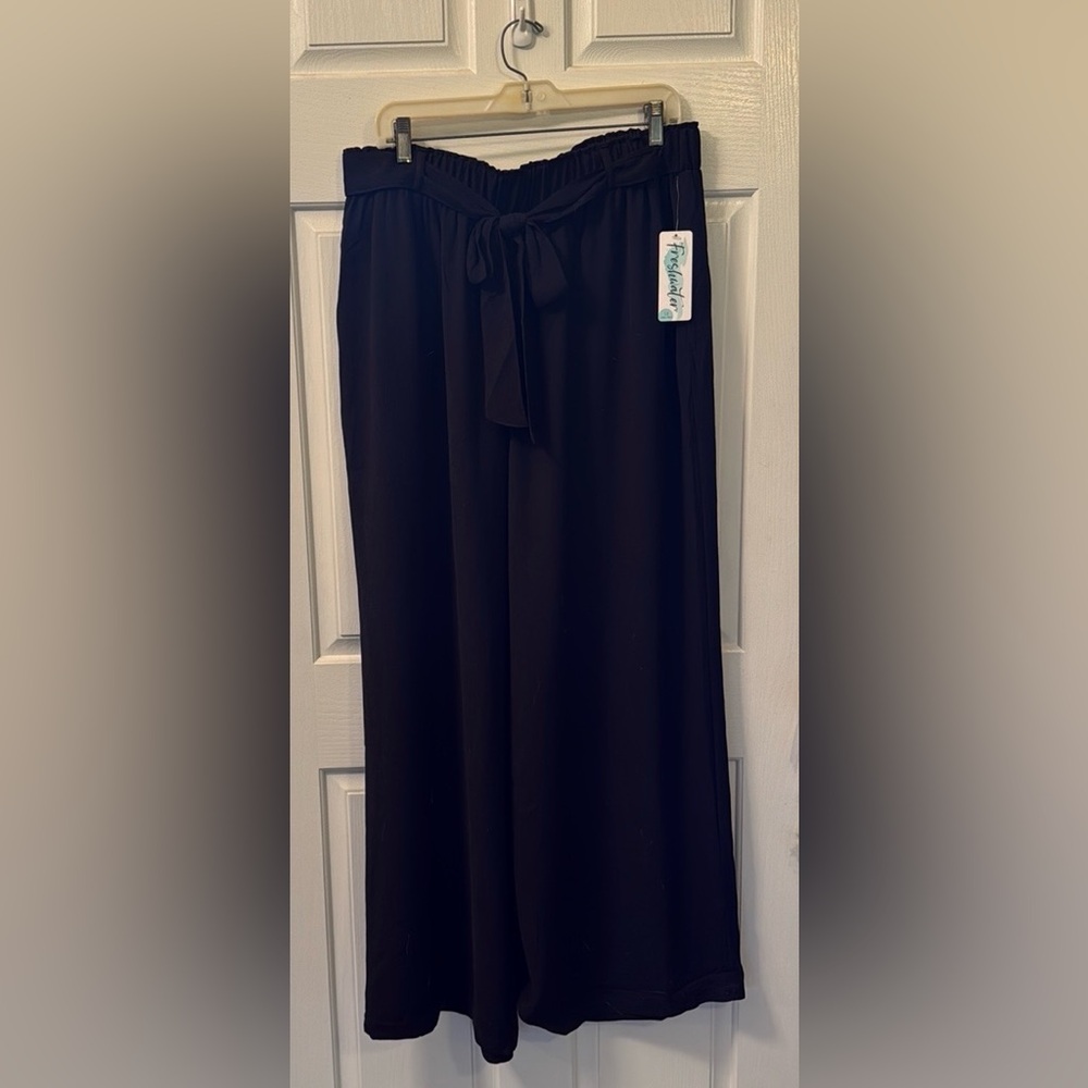 Black wide leg pants/beach cover-up